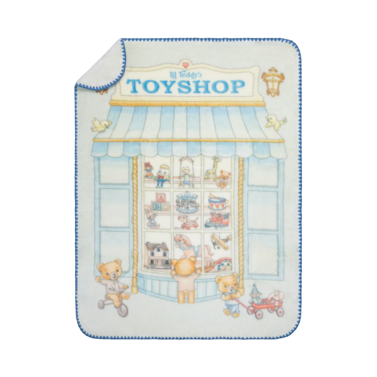 Lil Teddy's Toyshop Blanket (Blueberry Biscuit)