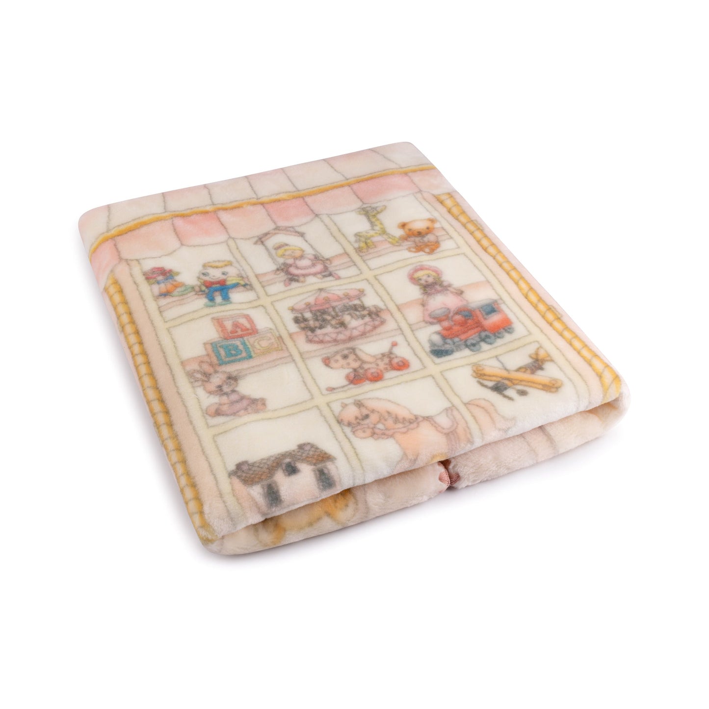 Lil Teddy's Toyshop Blanket (Sugary Pink)