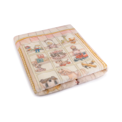 Lil Teddy's Toyshop Blanket (Sugary Pink)