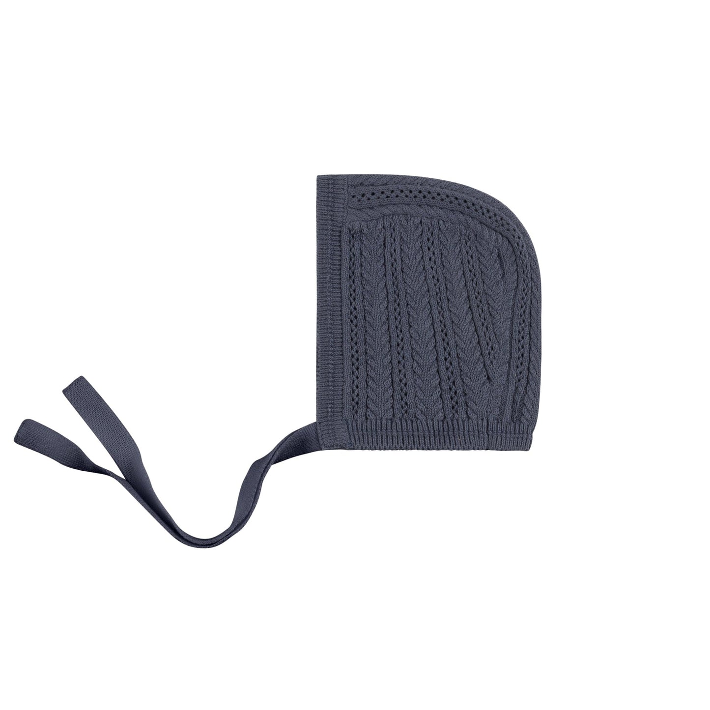 Looms Cable Pointelle Flat Bonnet