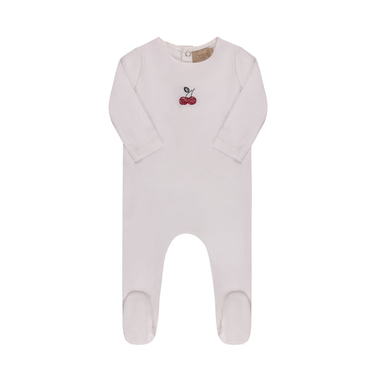 Tricot Printed Cherries Footie