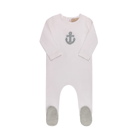 Tricot Anchor Striped Footie