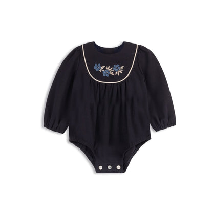 Looms Stitch Embroidered Wool Romper