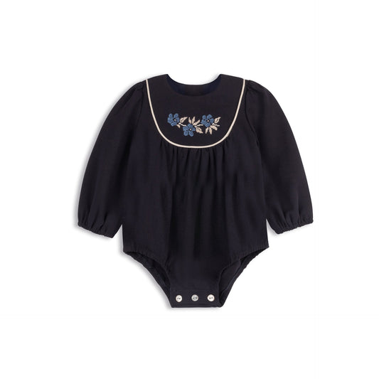 Looms Stitch Embroidered Wool Romper