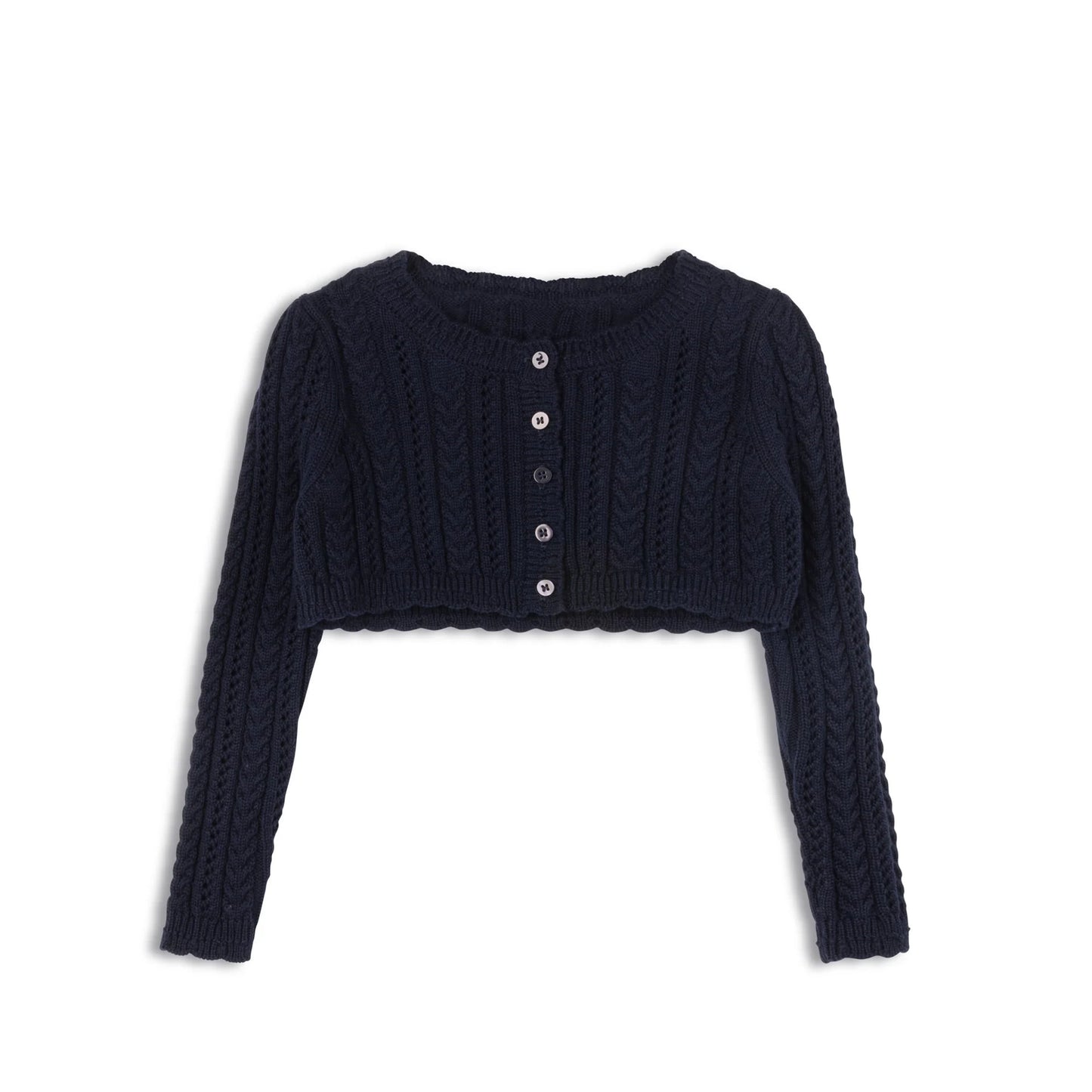 Looms Cable Pointelle Cardigan