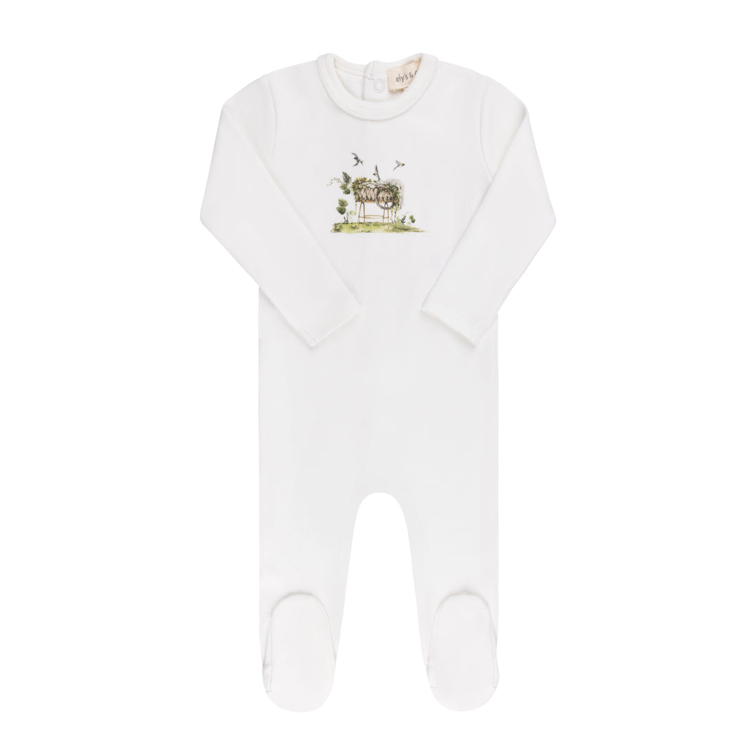 Ely's & Co Watercolor Cradle Footie (girl)