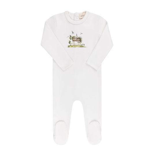 Ely's & Co Watercolor Cradle Footie (girl)