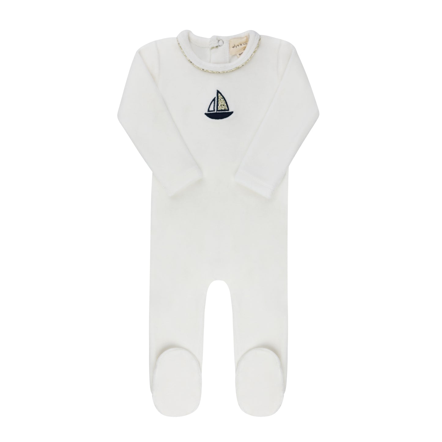 Ely's & Co Embroidered Liberty/ Berry Footie