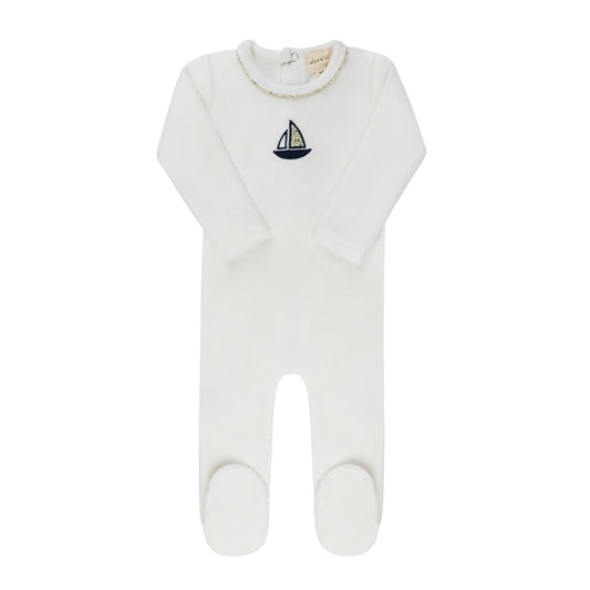 Ely's & Co Embroidered Liberty/ Berry Footie