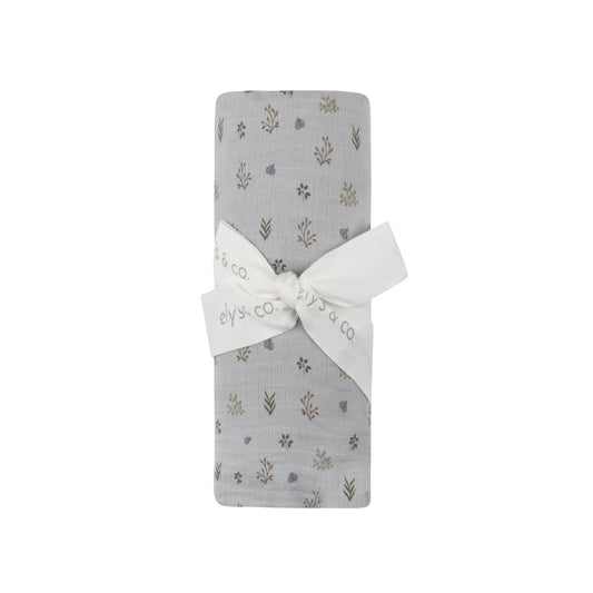 Ely's & Co Garden Floral Print Muslin Swaddle