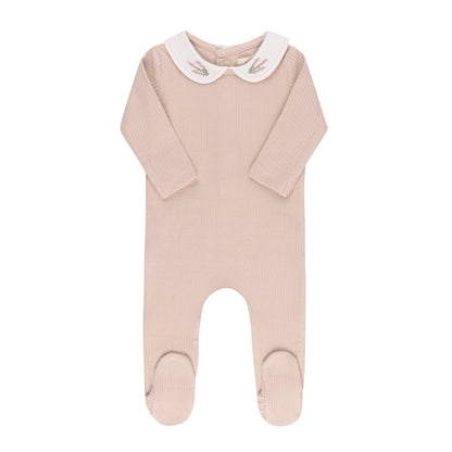 Ely's & Co Embroidered Collar Footie (girl)
