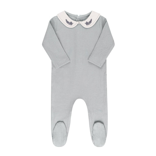 Ely's & Co Organic Embroidered Collar Footie