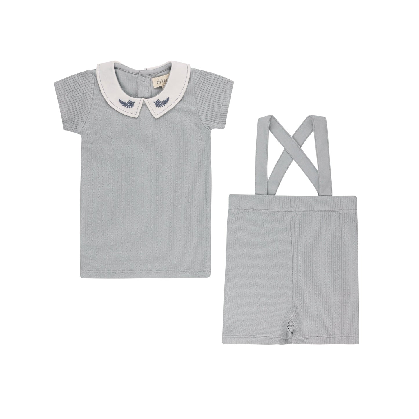 Ely's & Co Organic Embroidered Collar Set