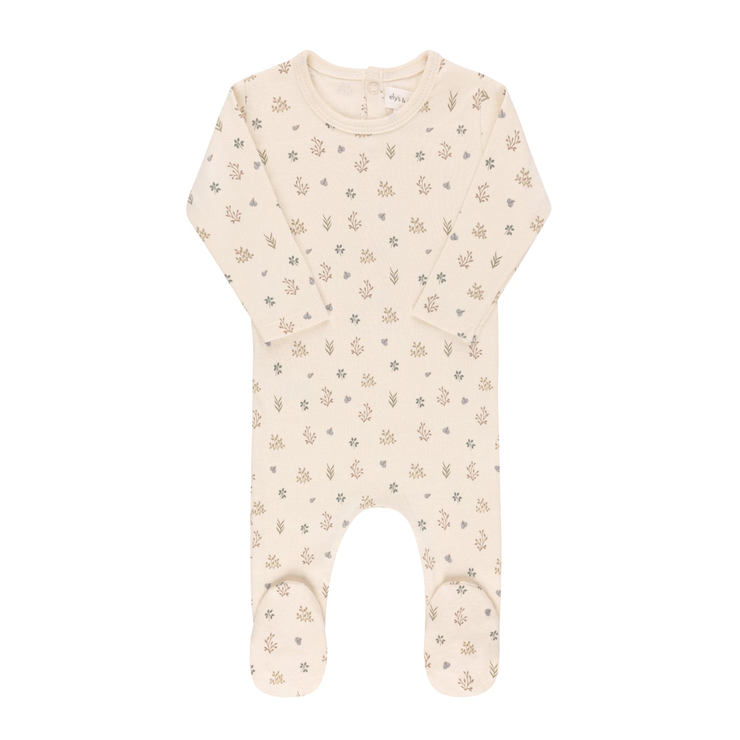 Ely's & Co Garden Floral Print Footie (girl)