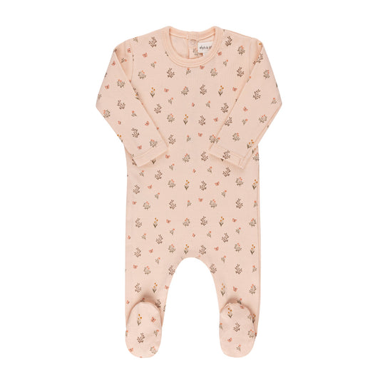 Ely's & Co Garden Floral Print Footie (girl)