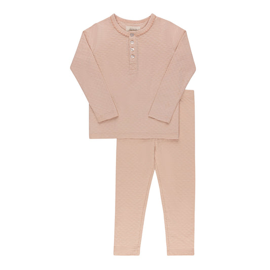 Ely's & Co Pointelle Heart Lounge Set (girl)