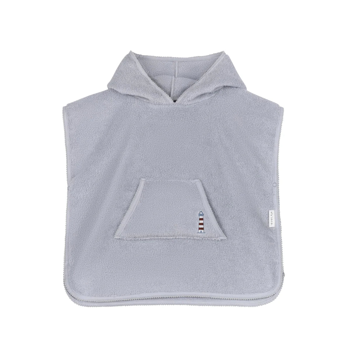 Ely's & Co Terry Hooded Poncho (Blue, 2t-3t)