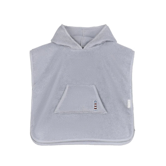 Ely's & Co Terry Hooded Poncho (Blue, 2t-3t)