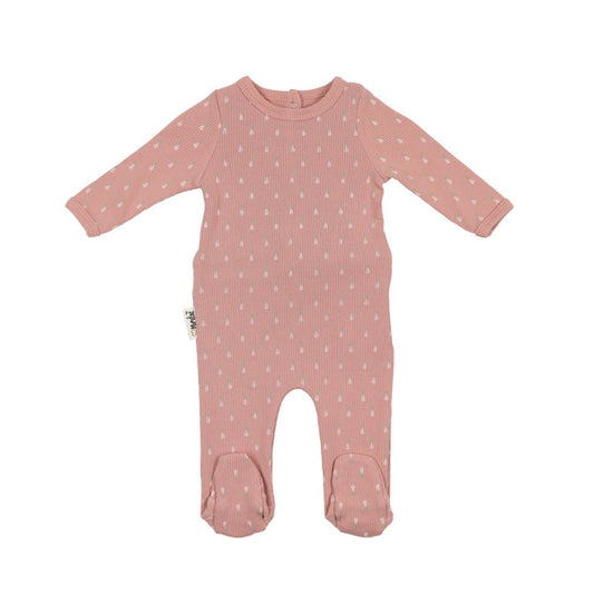 Maniere Ribbed Pineapple Footie (girl)