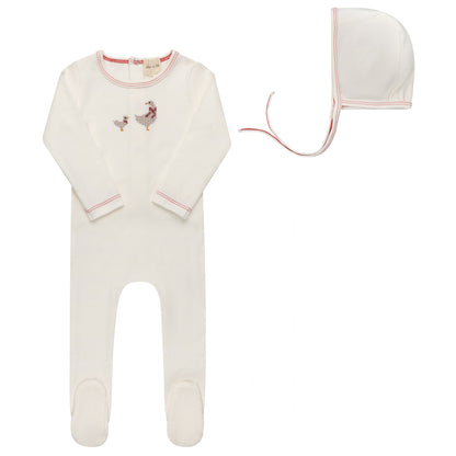 Ely's & Co Cross Stitch Duckling Footie & Hat (g)