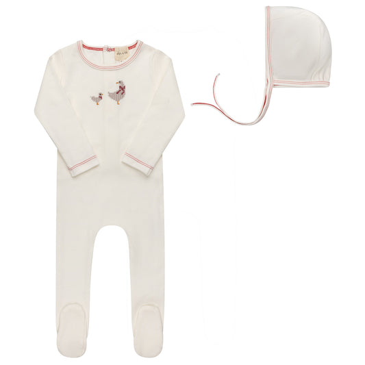 Ely's & Co Cross Stitch Duckling Footie & Hat (g)