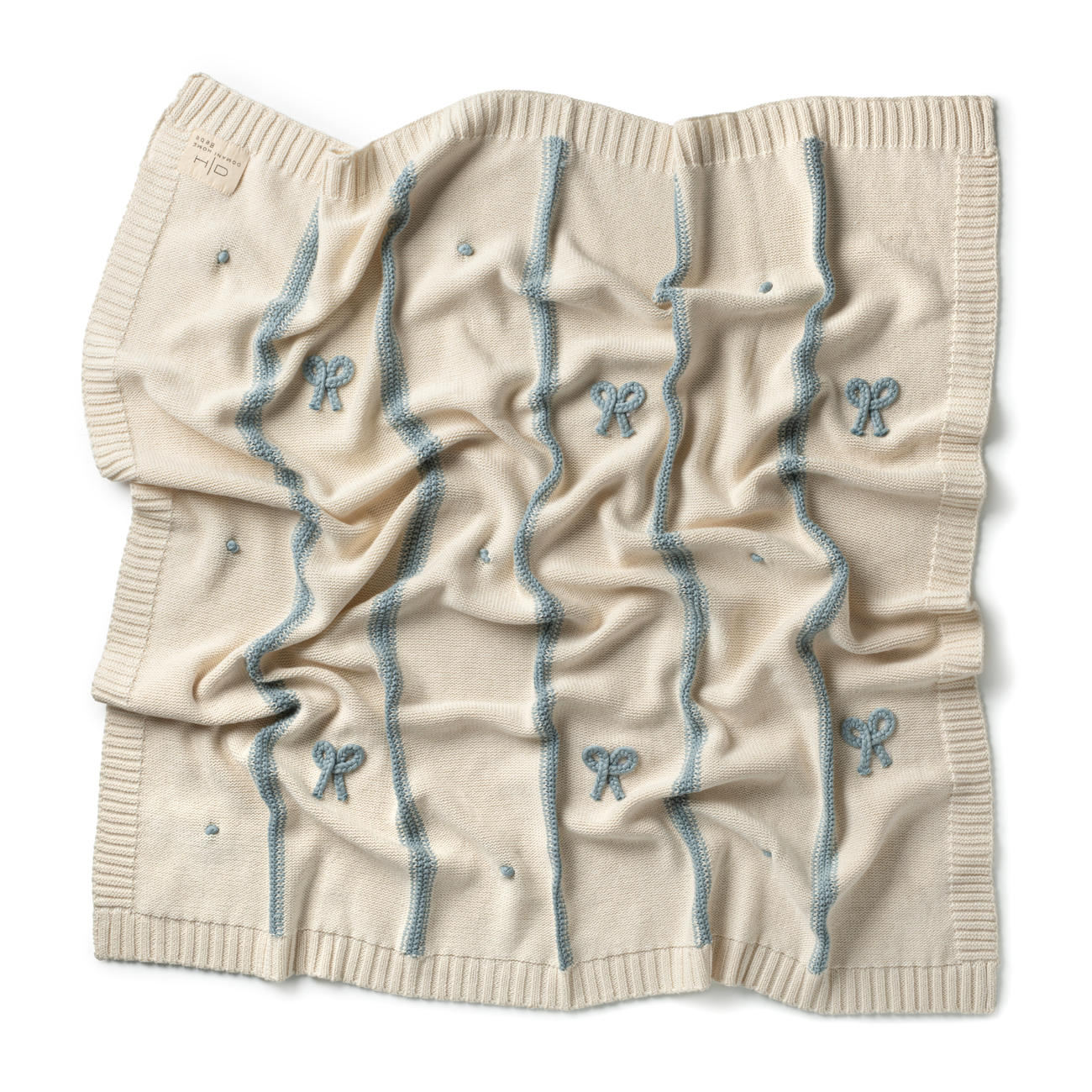 Domani Home Mini Bow Blanket Blue
