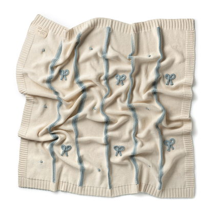 Domani Home Mini Bow Blanket Blue