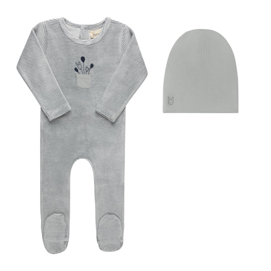 Ely's & Co Stripe Footie & Beanie