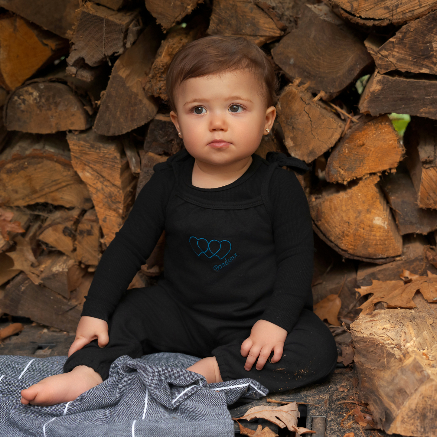 Bondoux Teal Detail Romper w/Shell