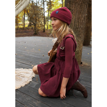 Bondoux Ribbed Corduroy Girls Dress