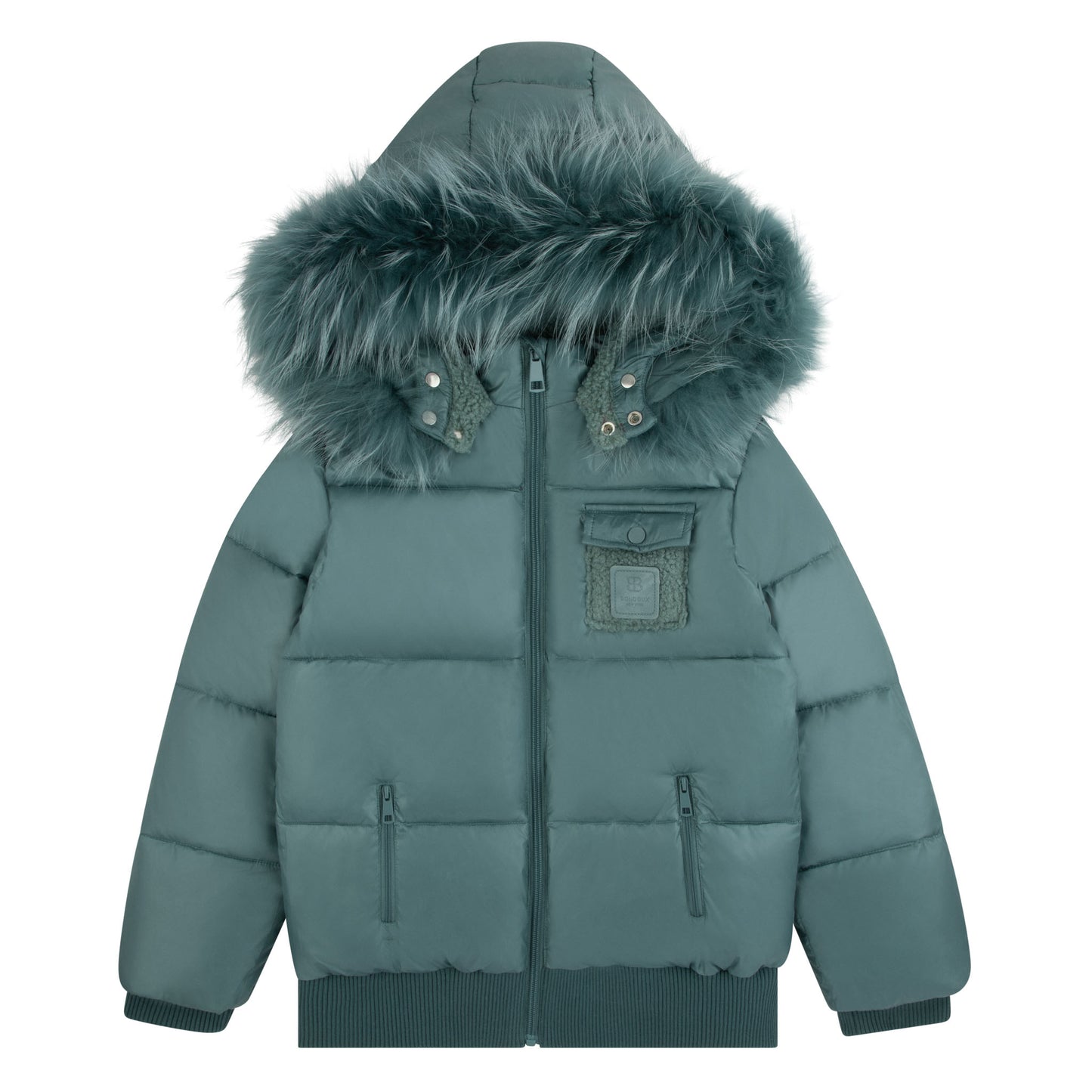 Bondoux Leather Badge Winter Coat