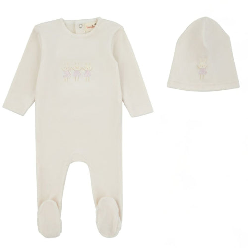 Bondoux 3 Bunny Girl Footie & Hat