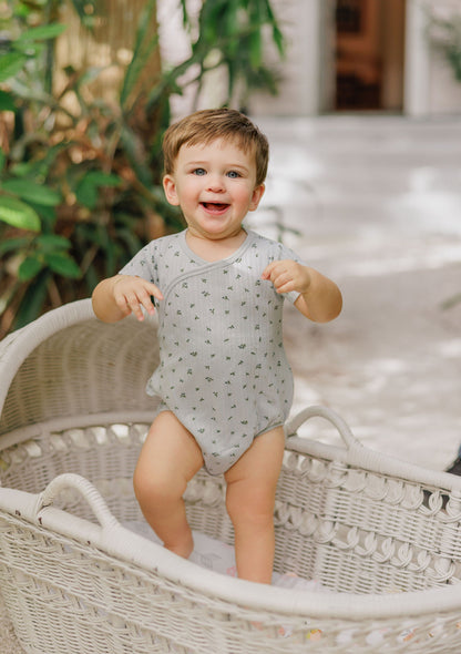 Ely's & Co Floral Pointelle Romper