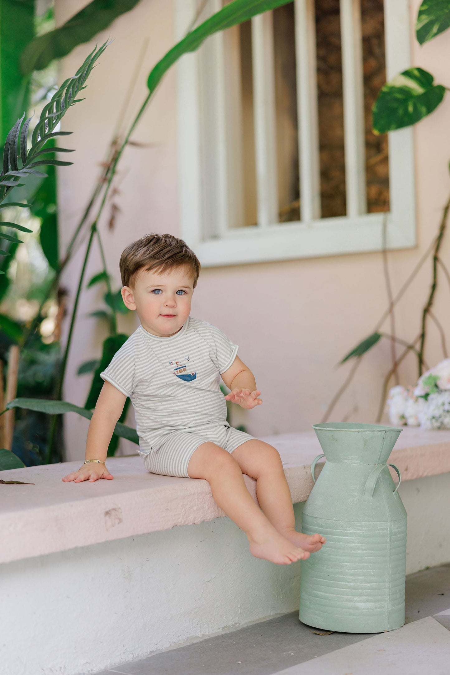 Ely's & Co Nautical Stripe Tshirt & Shorts