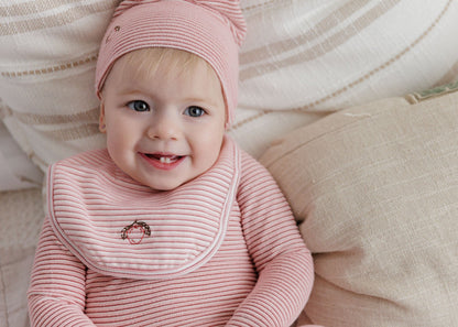 Ely's & Co Metallic Stripe Footie & Beanie (girl)