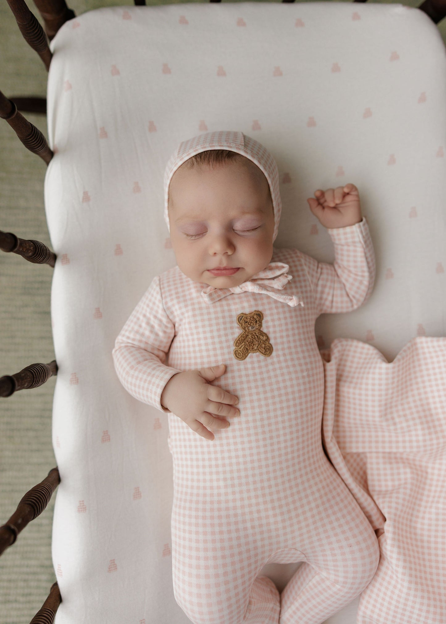 Ely's & Co Gingham Teddy Girl 3pc Set
