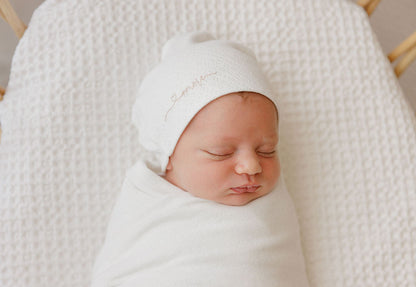 Ely's & Co Amore Pointelle Footie & Beanie (girl)