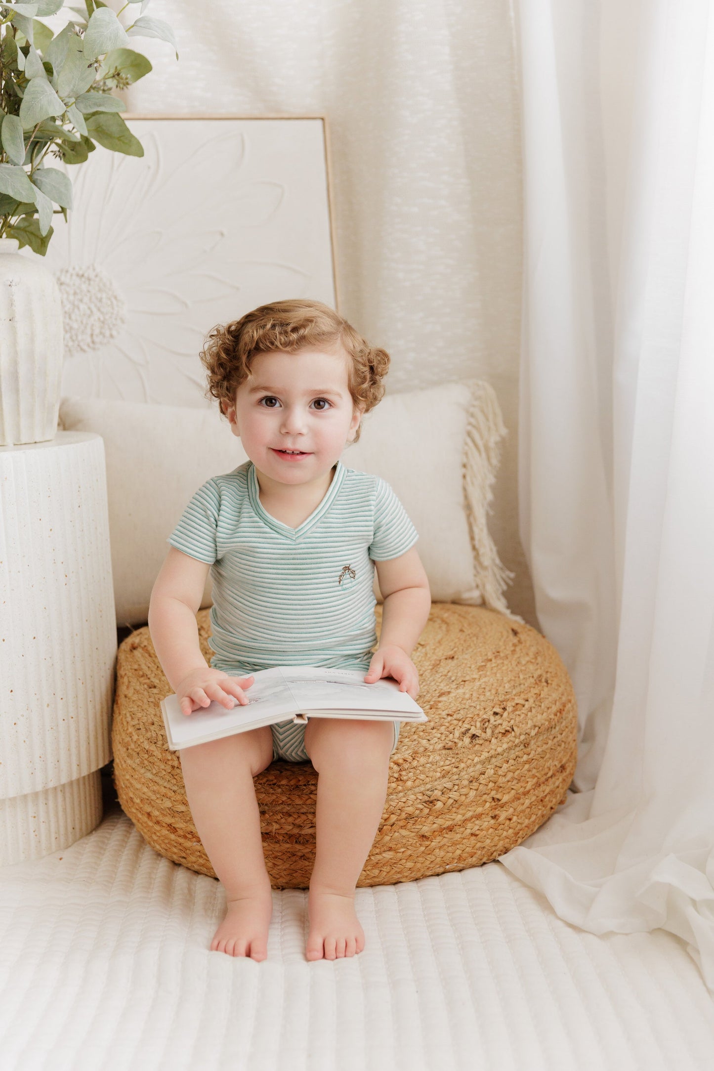 Ely's & Co Metallic Stripe Lounge Set