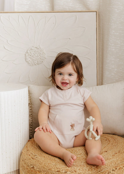 Ely's & Co Organic Bear Romper (girl)