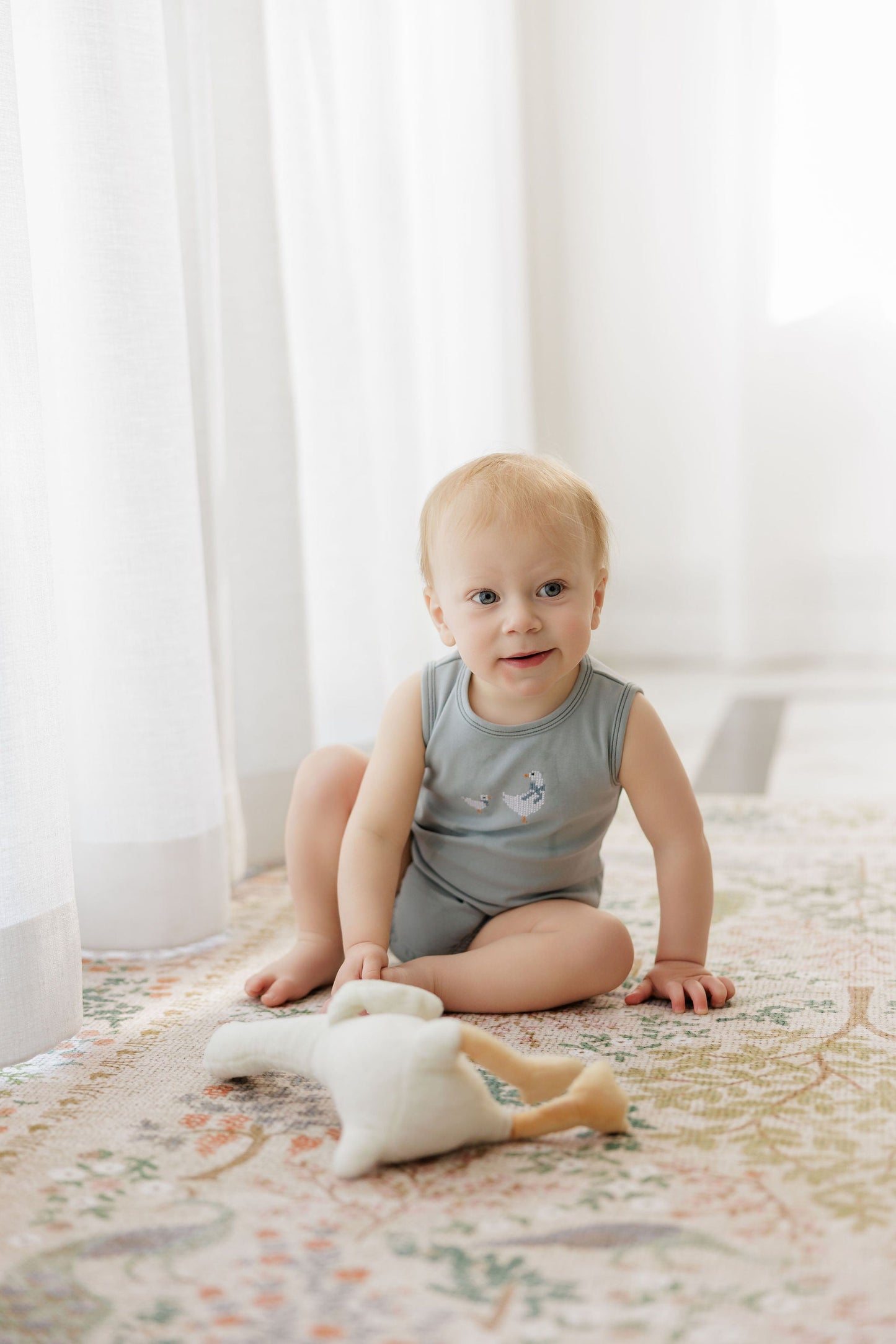 Ely's & Co Cross Stitch Duckling Romper