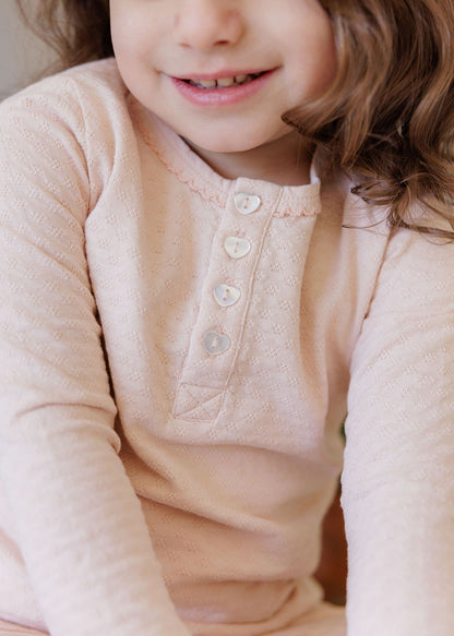 Ely's & Co Pointelle Heart Lounge Set (girl)