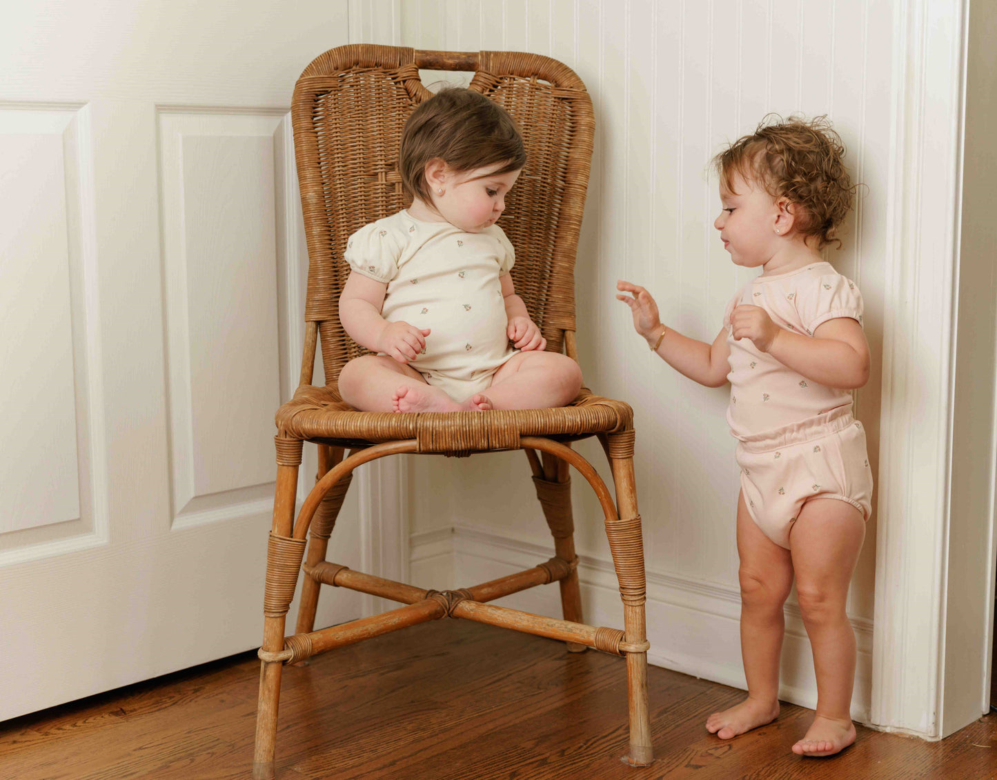 Ely's & Co Embroidered  Romper (girl)