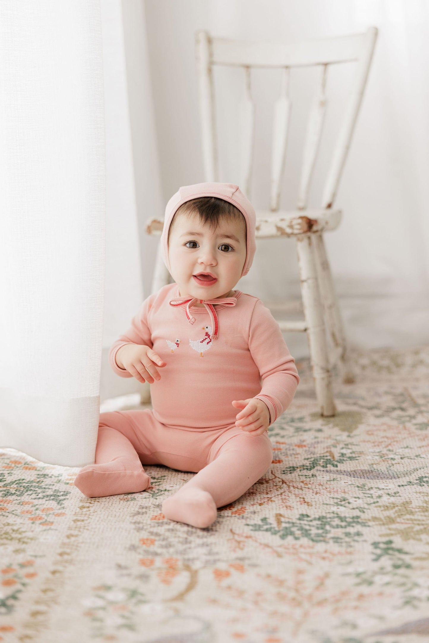 Ely's & Co Cross Stitch Duckling Footie & Hat (g)