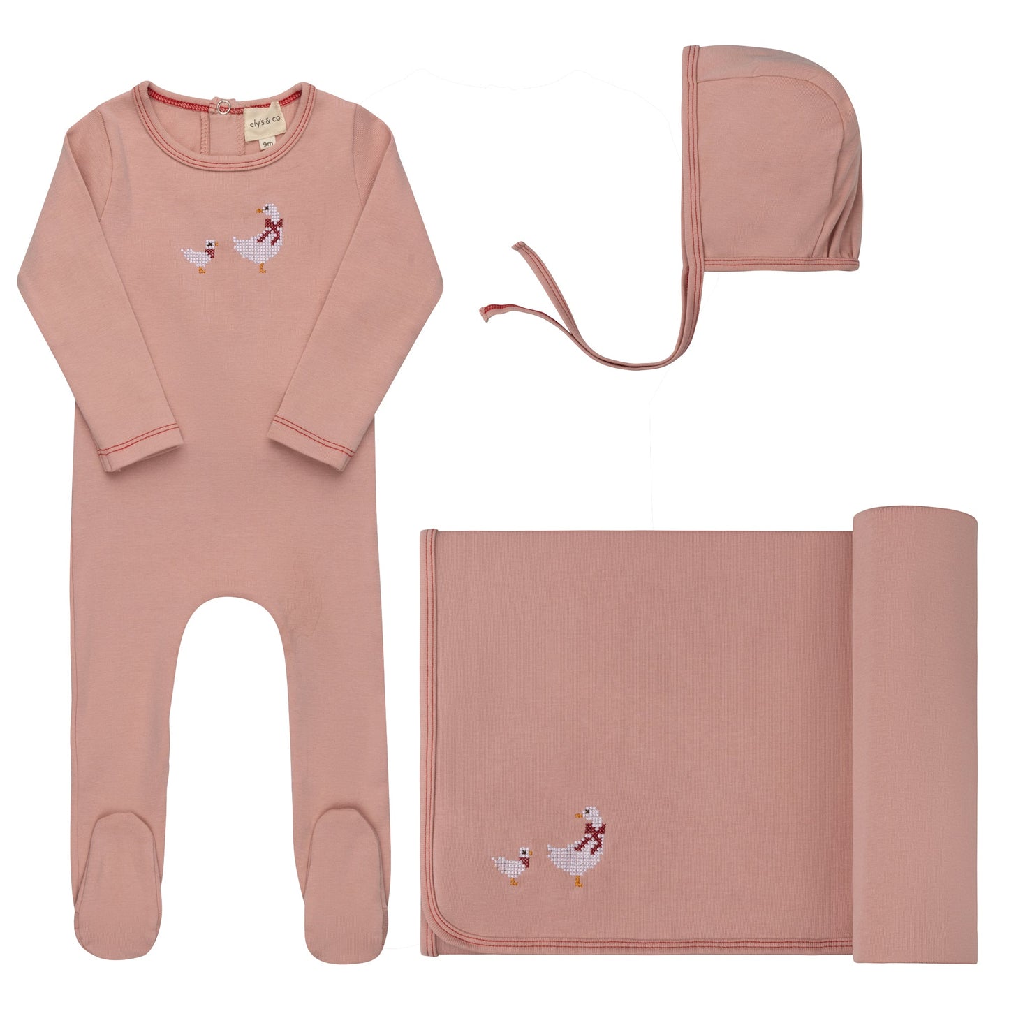 Ely's & Co Cross Stitch Duckling 3pc Set (girl)
