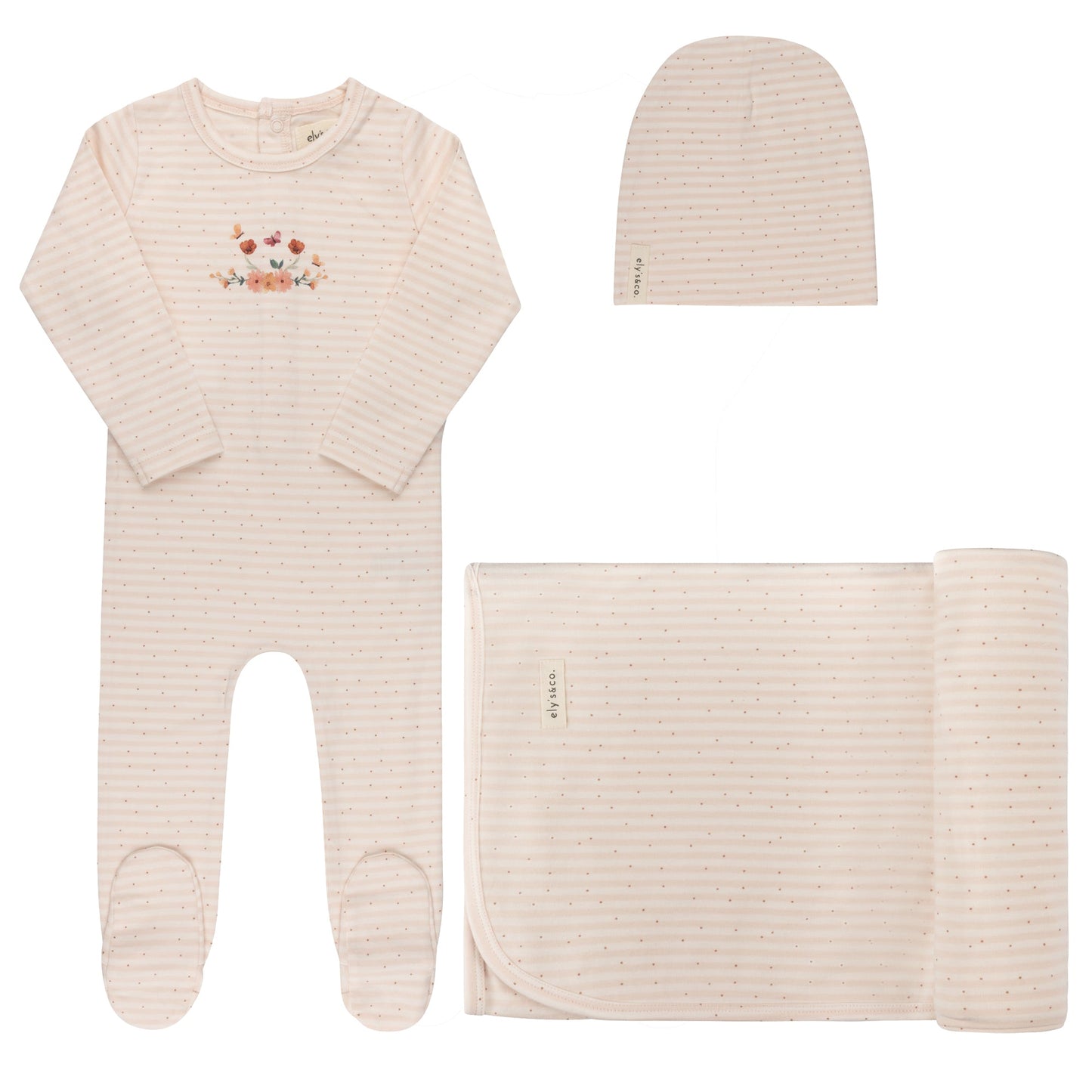 Ely's & Co Floral Stripe Take Me Home Set (girl)