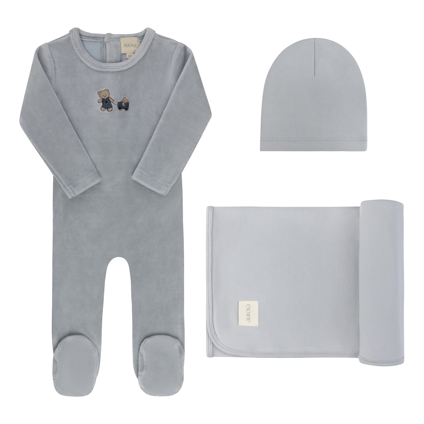 Aurora Embroidered Bear 3 Pc Set