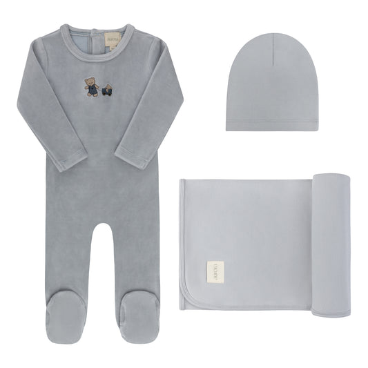 Aurora Embroidered Bear 3 Pc Set