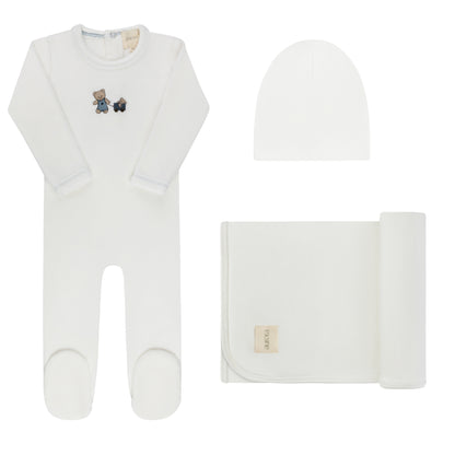 Aurora Embroidered Bear 3 Pc Set