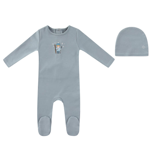 Mini Label Vintage Skier Footie & Beanie