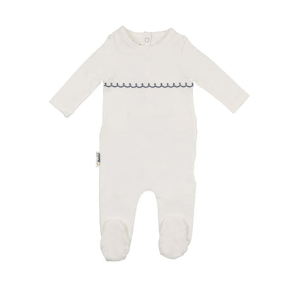 Maniere Embroidered Yoke Footie